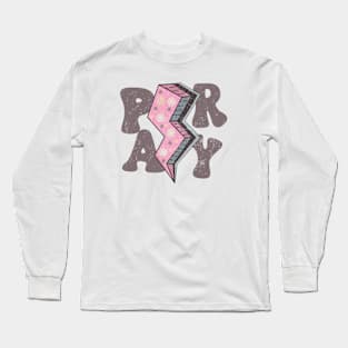 Pray Retro Long Sleeve T-Shirt